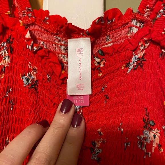 Red Floral Tank - Picture 2 of 2